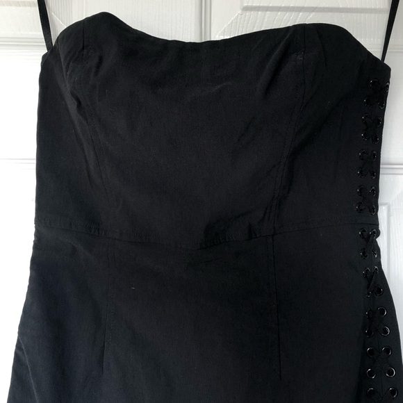 Express Stretch Black Strapless Dress - Picture 3 of 3